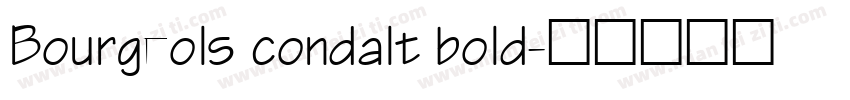 Bourgeols condalt bold字体转换